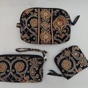 Set of 3 Retired Vera Bradley Caffe Latte bags